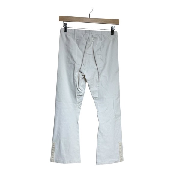 ELAINE KIM Women White Flare Leggings Pants Elastic Waist Stretchy‎ Casual - Picture 2 of 6